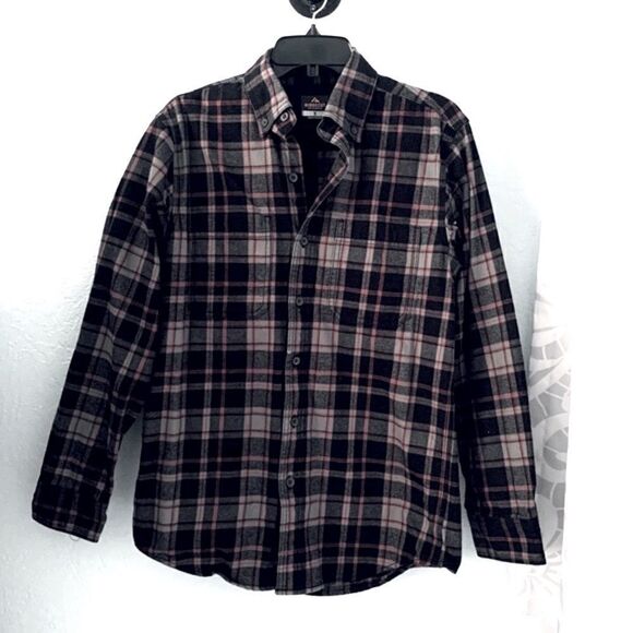 Ridgecut Toughwear Flannel Shirt Black/Gray & Red Plaid Size Small - Picture 1 of 9
